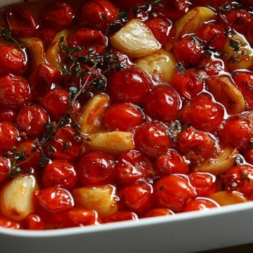 Конфі з помідорів чері та часником – рецепт ідеального доповнення до пасти, м’яса, піци чи просто на хліб