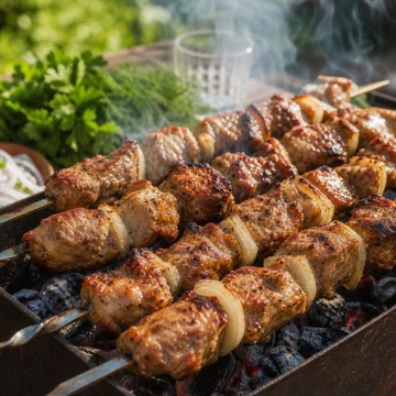 Маринована свинина в луковій гущі для свинина
